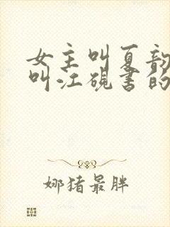 女主叫夏韵男主叫江砚书的小说