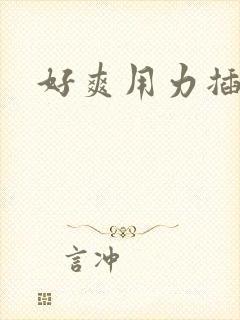 好爽用力插快点封面