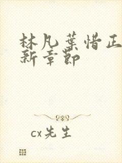 林凡叶惜正版最新章节