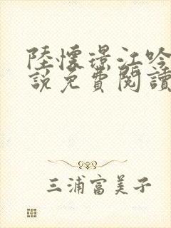 陆怀璟江吟晚小说免费阅读最新章节封面