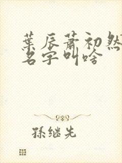 叶辰萧初然小说名字叫啥