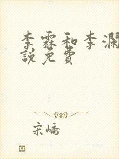 李霖和李澜的小说免费封面