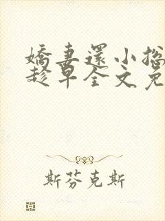 娇妻还小总裁要趁早全文免费阅读