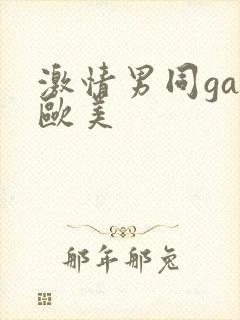 激情男同gay欧美
