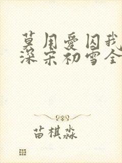 莫用爱囚我傅寒深宋初雪全文阅读封面