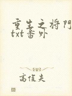 重生之将门毒后txt番外