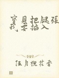 宝贝把腿张开,我要插入