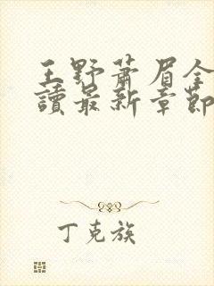 王野萧眉全文阅读最新章节