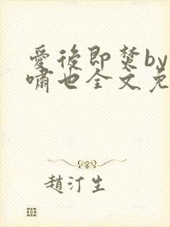 爱后即焚by林啸也全文免费阅读笔趣阁封面