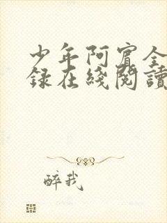 少年阿宾全文目录在线阅读