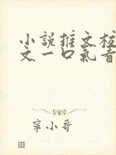 小说推文校园甜文一口气看完