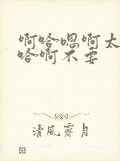 啊哈嗯啊太大啊哈啊不要