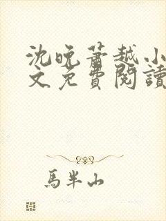 沈晚萧越小说全文免费阅读