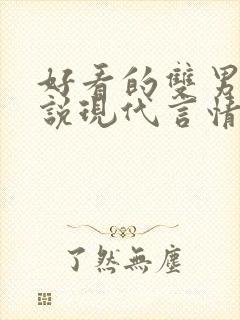 好看的双男主小说现代言情