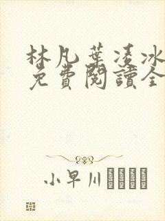 林凡叶凌冰小说免费阅读全文最新章封面