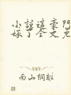 小说这豪门我不嫁了全文免费阅读封面