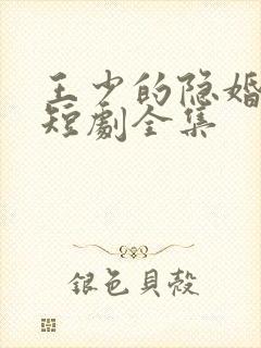 王少的隐婚甜妻短剧全集封面