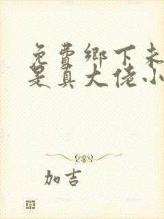 免费乡下未婚妻是真大佬小说阅读