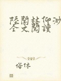 陆闻林仰渺小说全文阅读