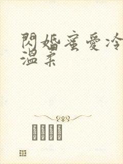 闪婚蜜爱冷少请温柔