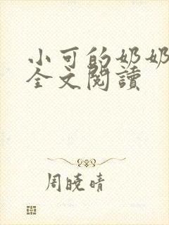 小可的奶奶小说全文阅读