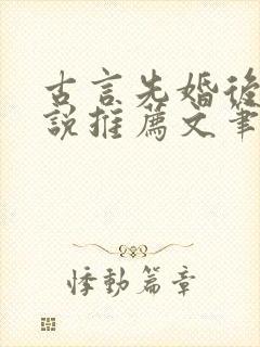 古言先婚后爱小说推荐文笔好高质量封面