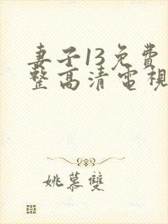 妻子13免费完整高清电视剧在线看