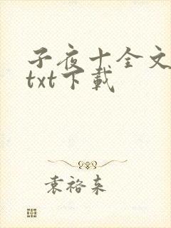 子夜十全文番外txt下载封面