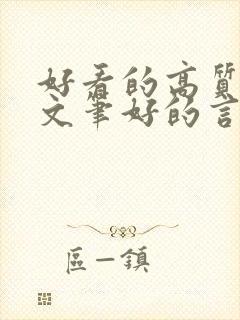 好看的高质量的文笔好的言情封面