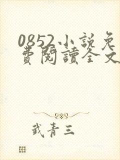 0852小说免费阅读全文最新章节