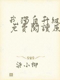 我独自升级小说免费阅读原著