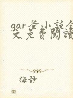 gar爸小说全文免费阅读最新章节
