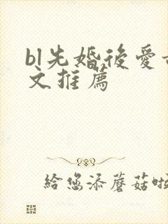 bl先婚后爱甜文推荐封面