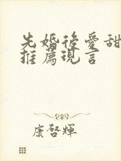 先婚后爱甜宠文推荐现言封面