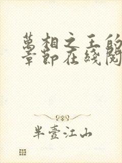 万相之王的最新章节在线阅读