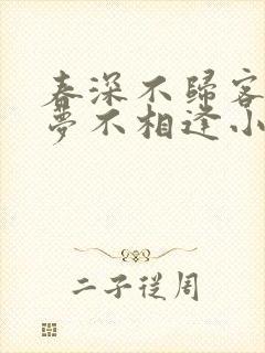 春深不归客,清梦不相逢小说阅读