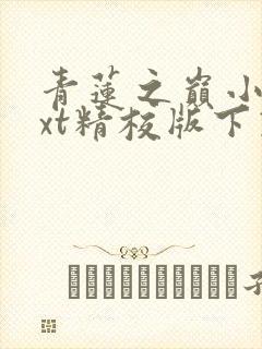 青莲之巅小说txt精校版下载