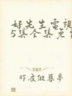 好先生电视剧45集全集免费