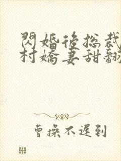 闪婚后总裁的农村娇妻甜翻了完整版