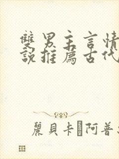 双男主言情的小说推荐古代