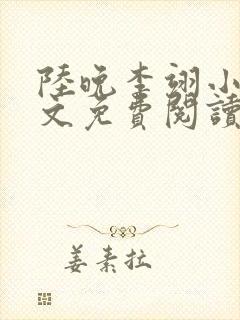 陆晚李翊小说全文免费阅读无弹窗封面