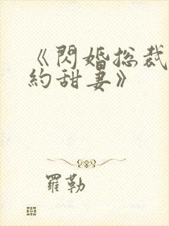 《闪婚总裁的契约甜妻》