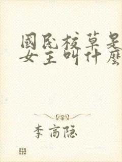 国民校草是女生女主叫什么封面