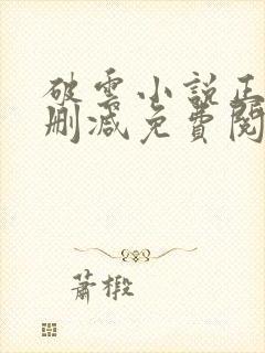 破云小说正版无删减免费阅读全文