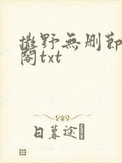 撒野无删节笔趣阁txt