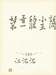 好看的小说大全第一版主网