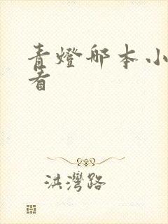 青灯哪本小说好看