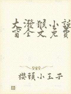 大泼猴小说无弹窗全文免费阅读