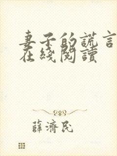 妻子的谎言小说在线阅读