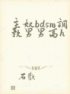 主奴bdsm调教男男高h封面